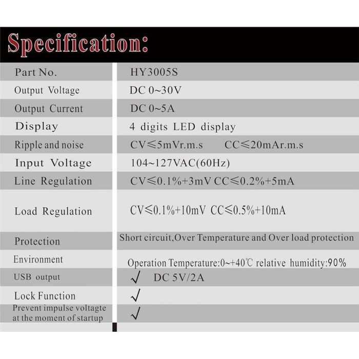 Лабораторно захранване, Импулсно, Напрежение  Фина и груба настройка