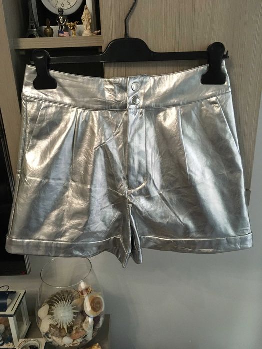 Seven Sisters ефектни панталонки сребро М