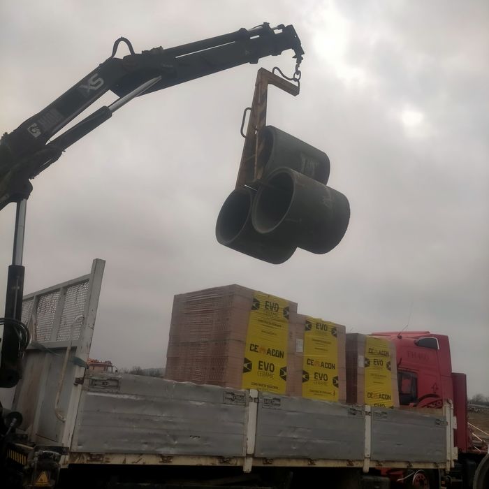 Camion basculabil cu macara, Renault Kerax
