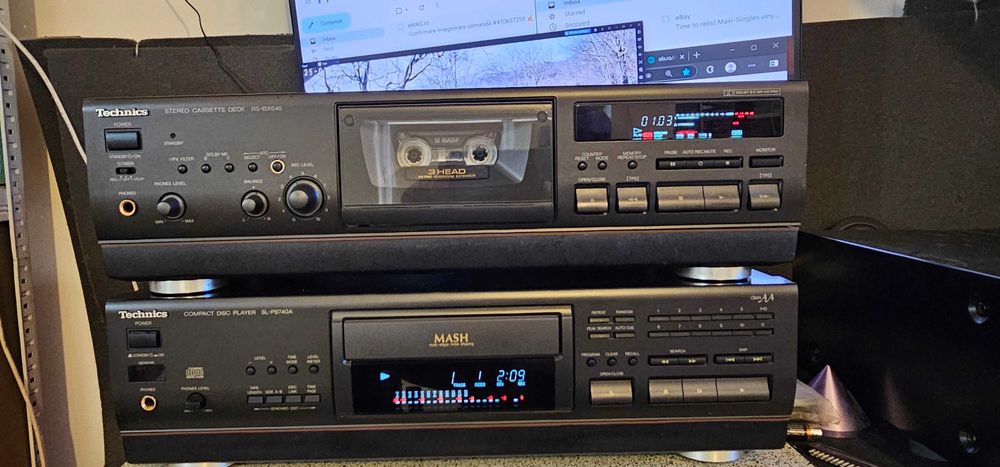 Deck Technics RS-BX747 cap de serie sau Technics RS-BX646 video test