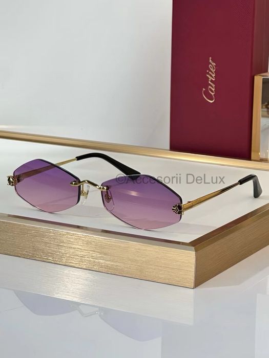 Ochelari de Soare Cartier Zeiss Panthere Embellishment CT0433S Polarised Noi Full Box [Verificare Colet]