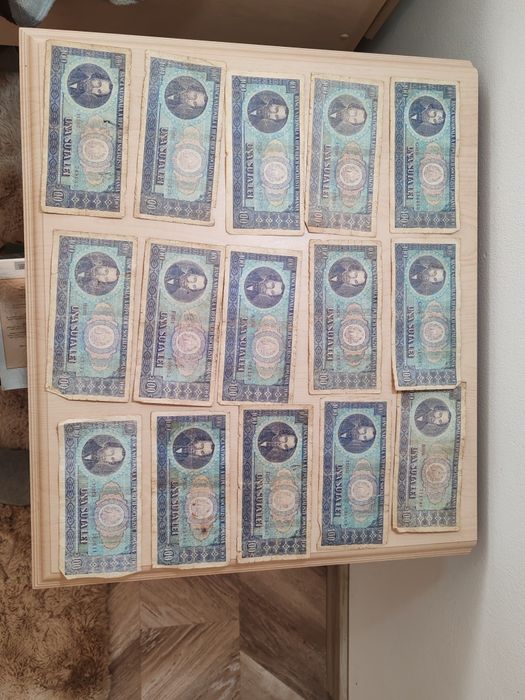 Lot 92 bancnote vechi România 100 lei Nicolae Bălcescu + 25 lei – cole