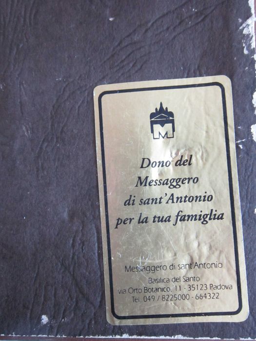 cadou rar Sf Anton de Padova 2xTablou Icoana placat argint Italia 1960