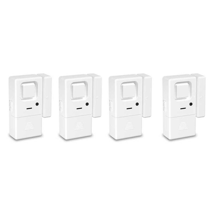 Комплект 4 бр. 2-в-1 аларма и звънец за врати и прозорци