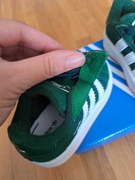 Детски кецове Adidas Campus размер 21 в зелен цвят