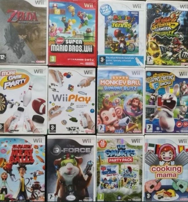 Nintendo Wii синьо + 2 контролера + 2 nunchuk + 21 игри + HDMI
