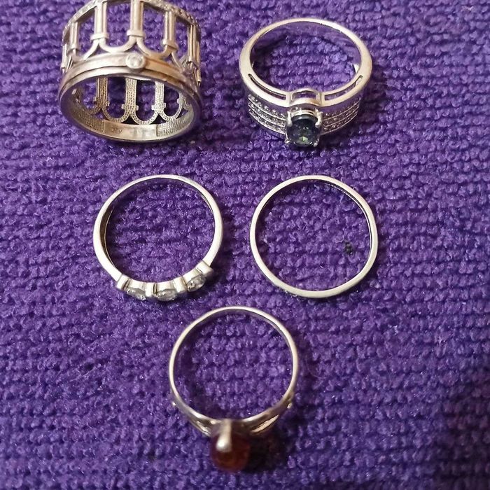 Серебро комплект с натуральными камнями.