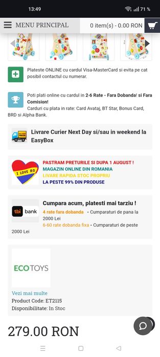 1.Pepita Jolly 4in1 premergator muzical. 2. Ante-premergător lemn