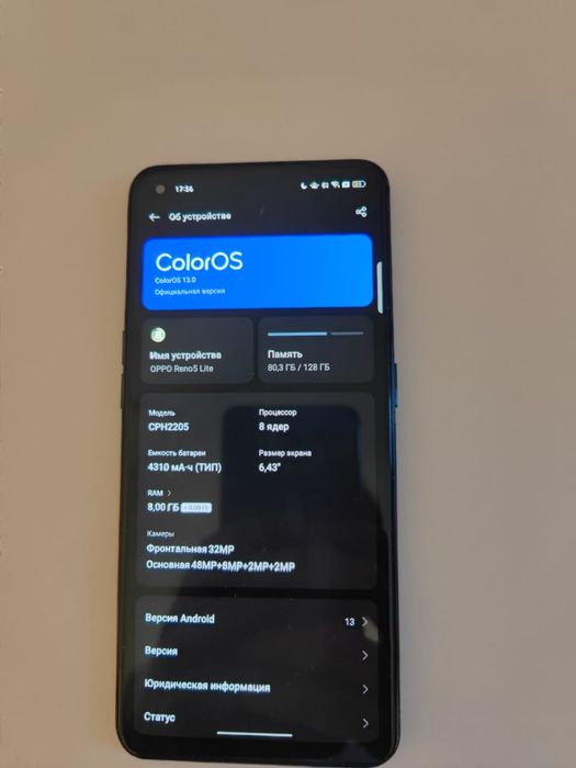 Продам телефон Oppo reno 5 lite