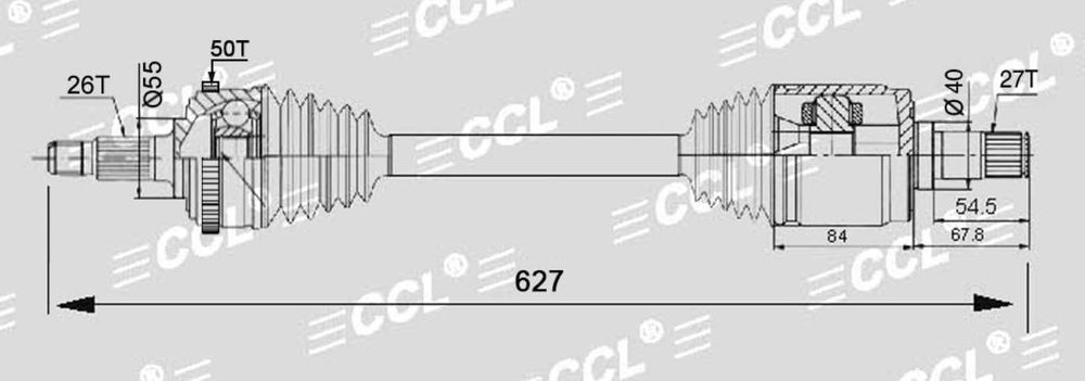 Привод CCL RH Honda CR-V RD1 95-01 правый-руль