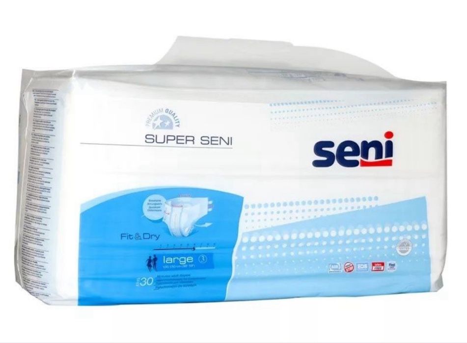 Продается подгузники Super seni 3 размер в количестве 100 штук
