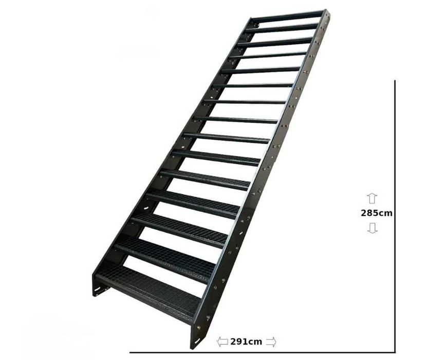 Метално стълбище 15 стъпала | Външни стълби | Поцинковано