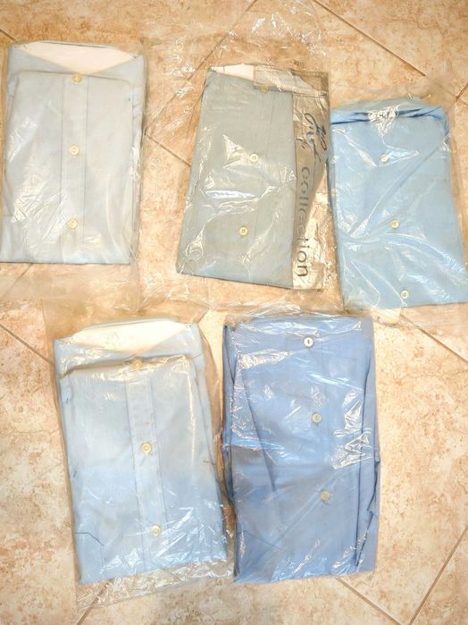 Пет Чисто Нови Оригинални Български Мъжки Соц Ризи 1980те г.