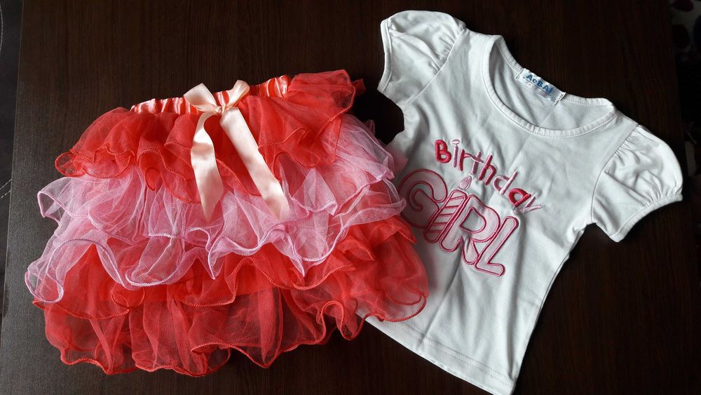 Комплект пола и блузка за рожден ден на момиченце 3 години