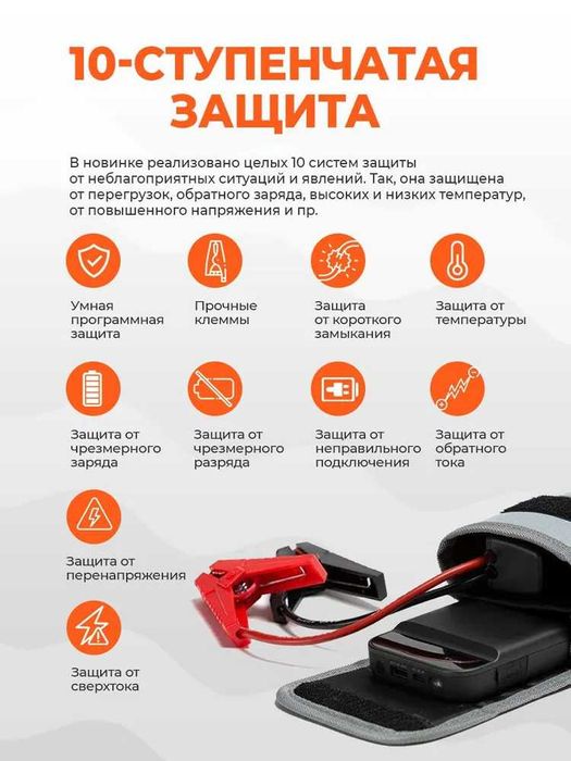 Пуско-зарядное устройство для автомобиля 70mai Starter PS01 Power Bank