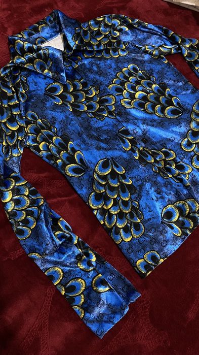 кофточка принтом павлина