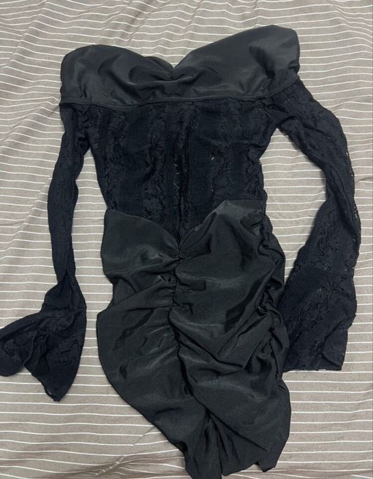 Секси черна къса рокля