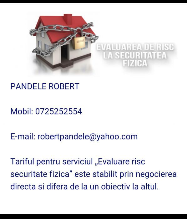 Evaluare / analiza de risc la securitate fizica