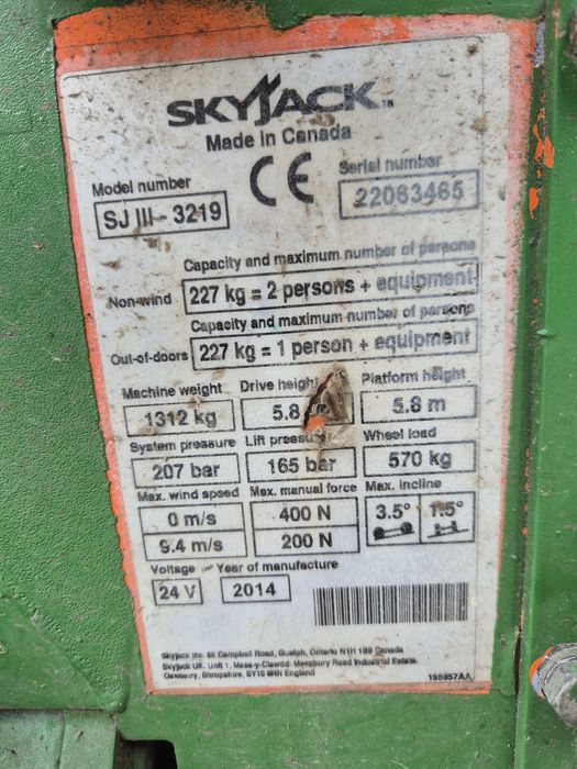 Nacela tip foarfeca SKYJACK