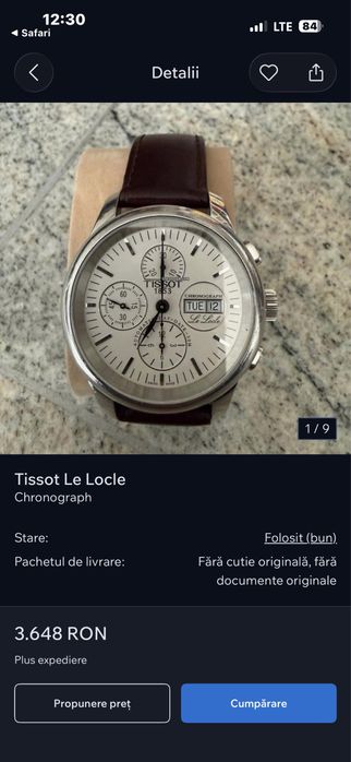Tissot le locle automatic chronograh