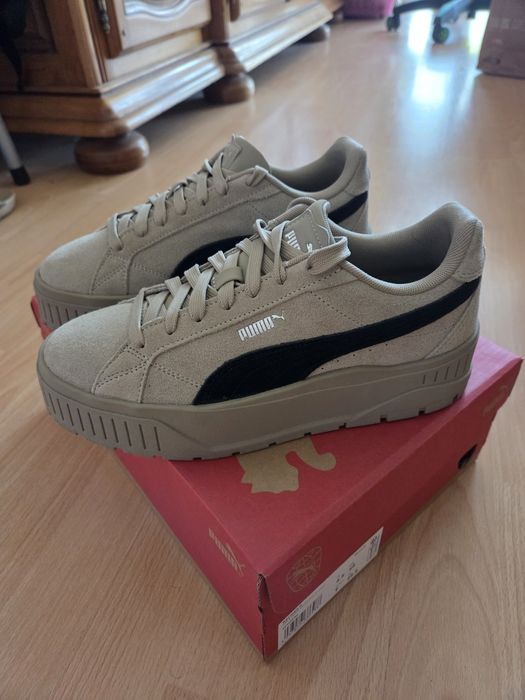 Puma Flatform piele intoarsa bej, Karmen II, nr 40