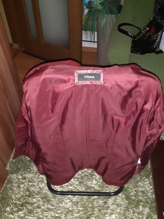 Geaca piele culoare grena