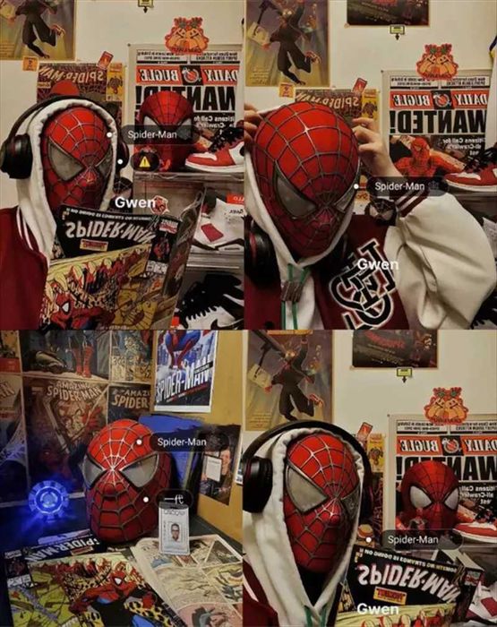 Реалистична Маска Спайдърмен Марвел с мигащи светещи очи дистанционно