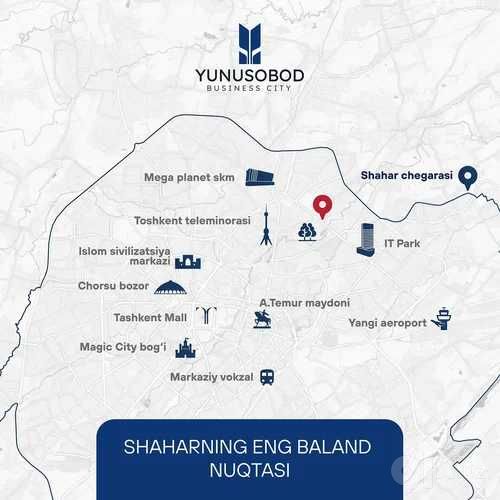 YUNUSOBOD CITY yonida uchastka sotiladi. 6 sotix 20x30.