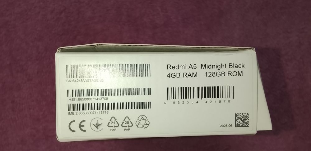 Xiaomi Redmi A5  128GB: RAM 4GB