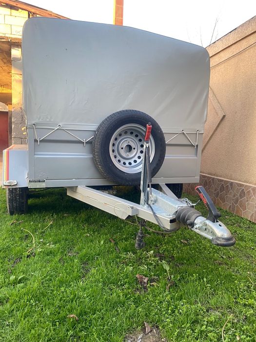 Remorca auto 2 axe si prelata 750kg