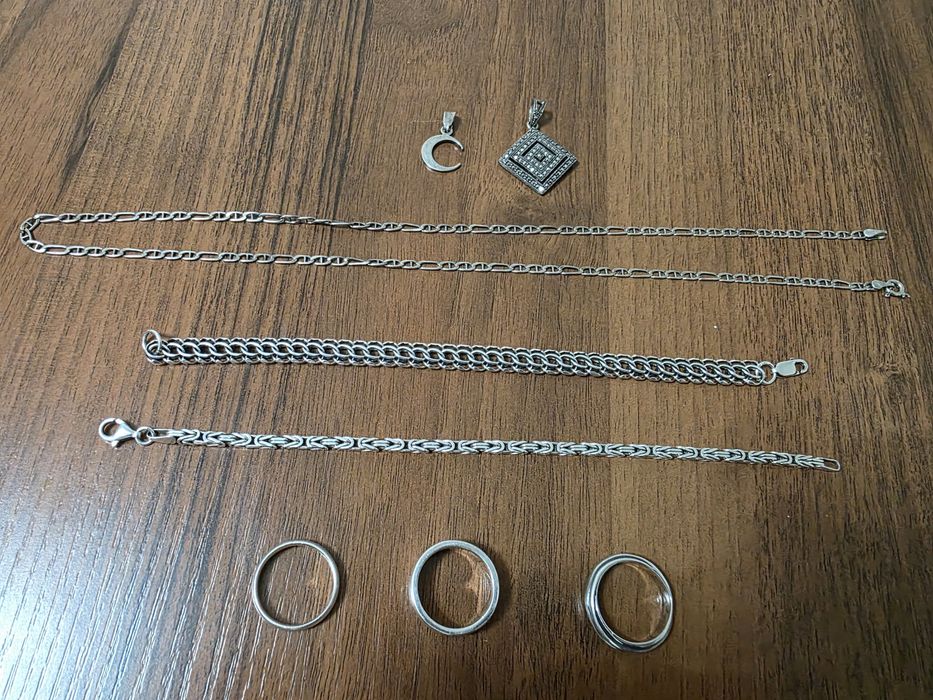 Браслеты, кольца, цепочка
