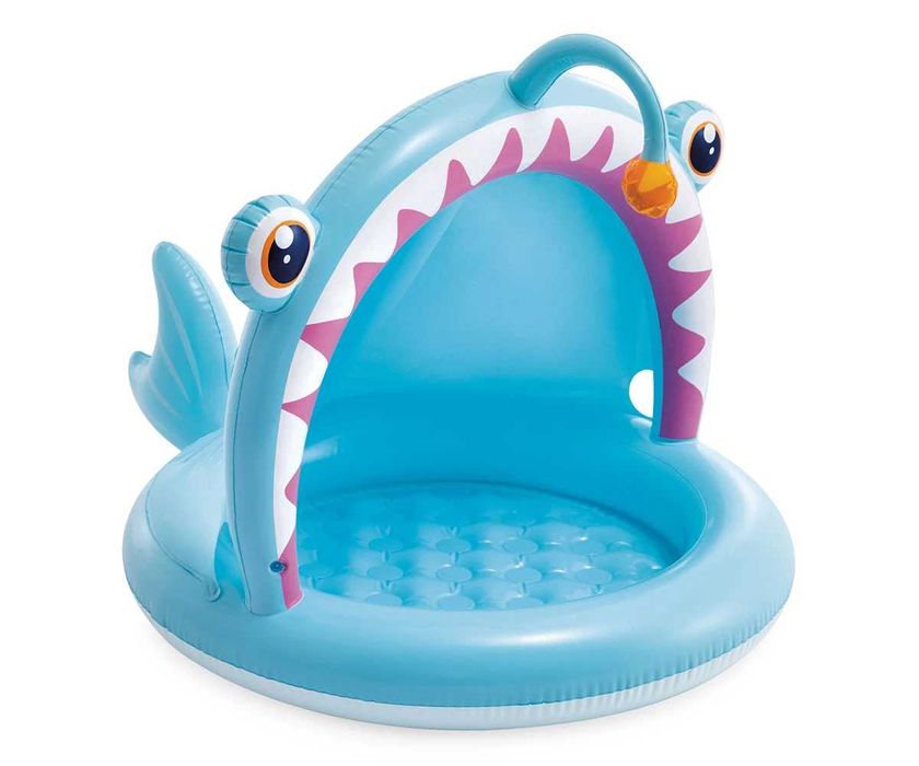 Детски надуваем басейн със сенник INTEX, коте еднорог