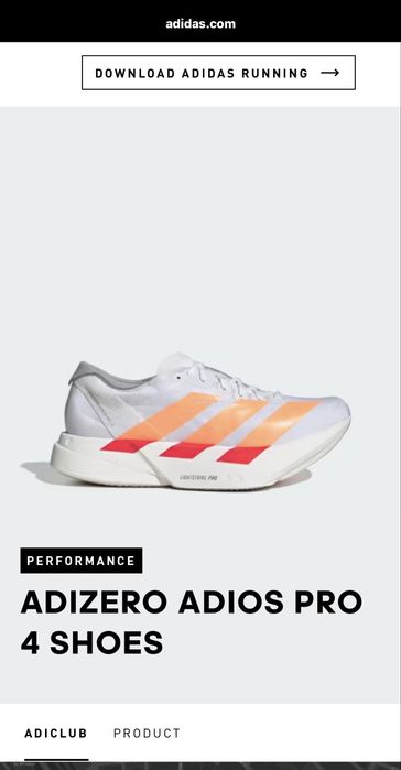 Adidas Adizero Adios Pro 4- Noi - 38