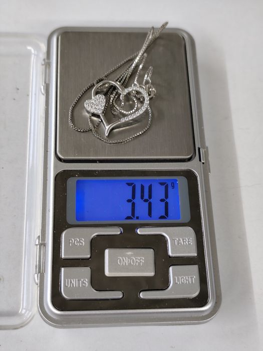 Сребърно колие 925 сърце