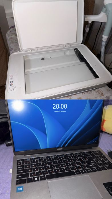 Продаю новый ноутбук Acer и новый принтер hp вместе за 200.000