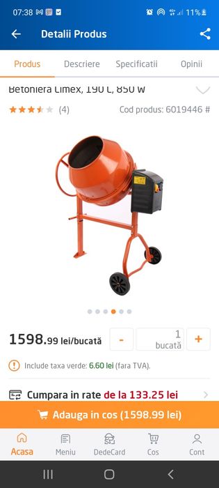 Betoniera  190  l