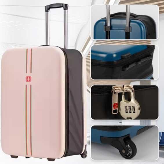 TROLER pliabil mare carcasa dura 2 roti 1 lacat maner telescopic ROZ