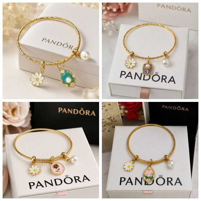 Гривни Pandora Pink Angel Key, Butterfly Gold, Blue Handmade,  Black Moon Gold, Purple Moon