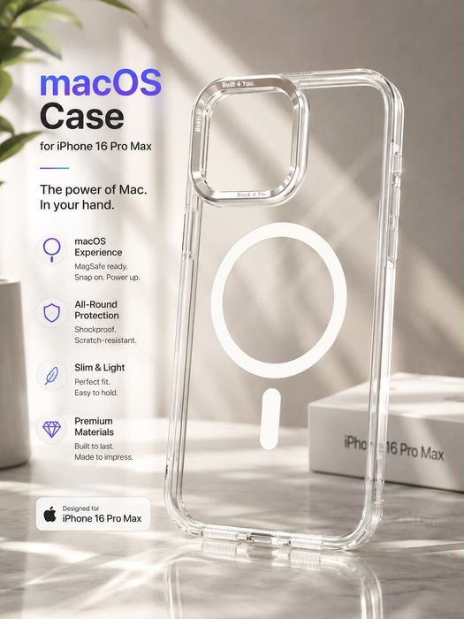 Husă Transparentă MagSafe iPhone  16 pro max– Protecție Premium pentru Telefon
