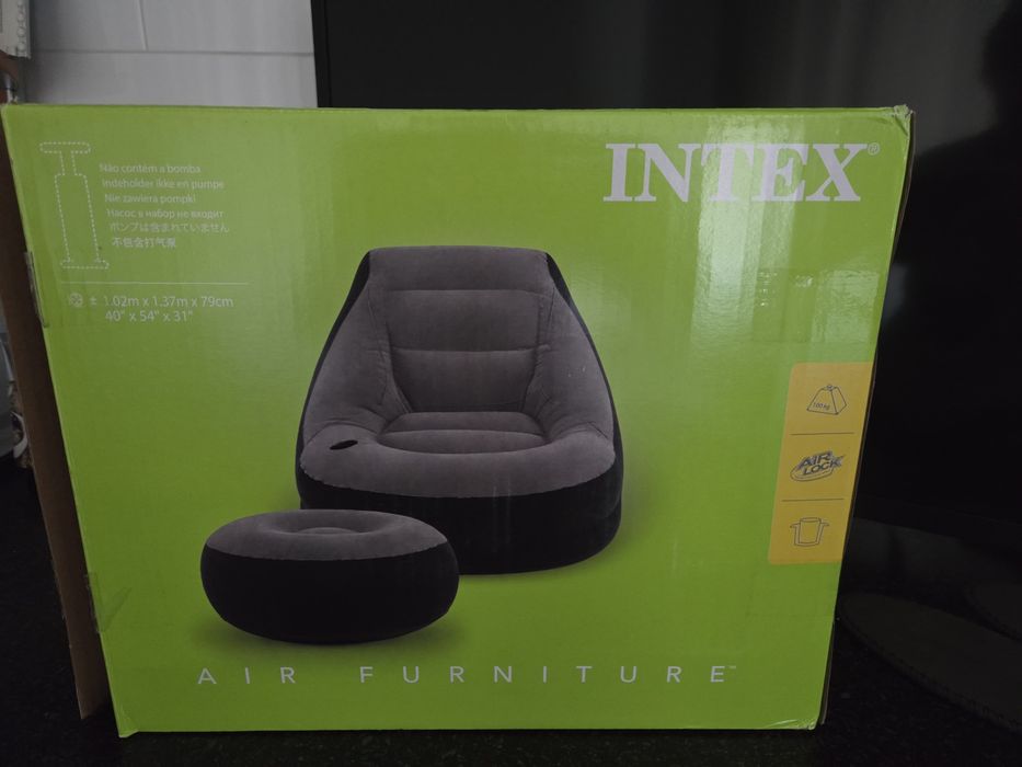 Кресло надувной  с пуфом