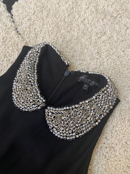 Salopeta cu guler cu margele Topshop Petite marimea 38