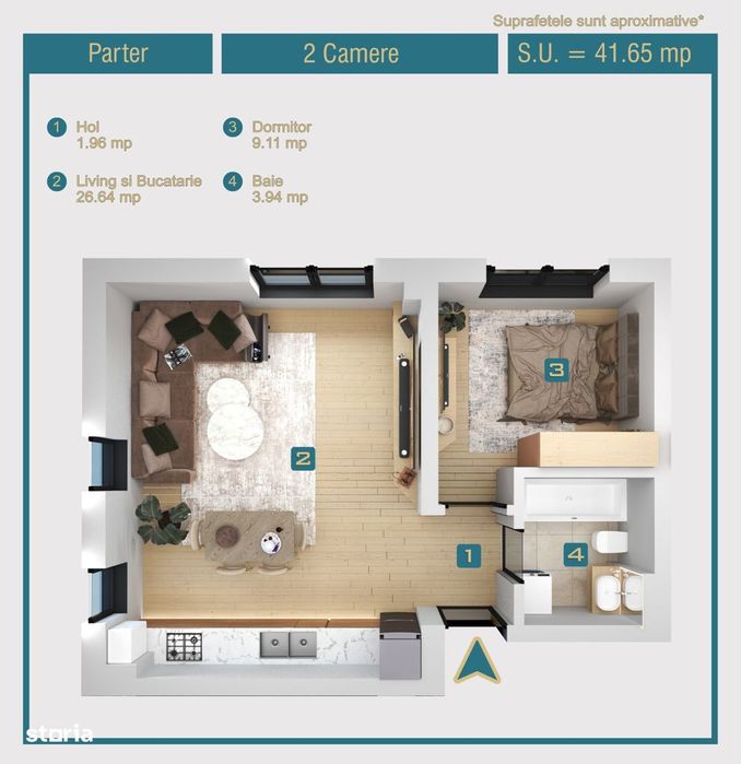 Apartamente Noi Chiajna | 1, 2 și 3 Camere |De la 55.000 € Comision 0%