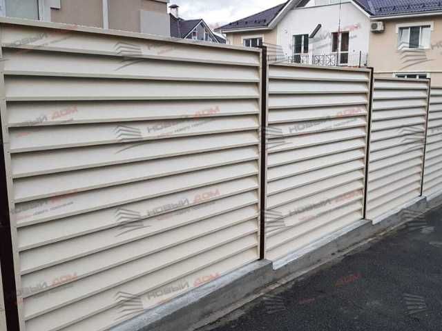 Забор жалюзи горизонтальный