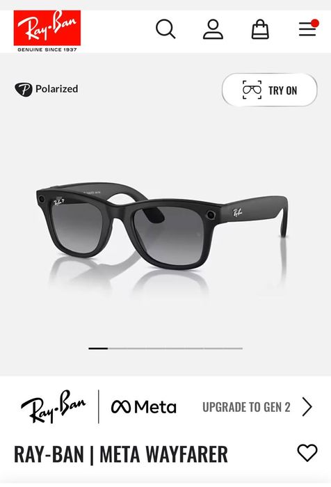Rayban Meta Rayban

WayFarer 

Shiny  Black S50

Green 4006 

Meta