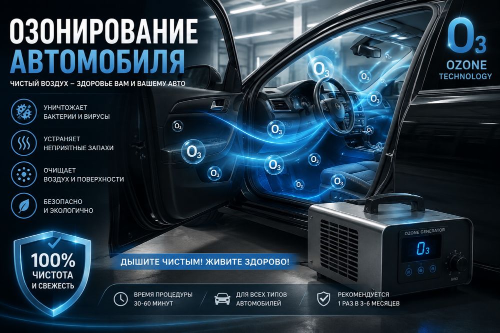 Озонирование авто любых марок