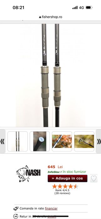 vand 1 Lanseta Nash Entity 3.90m 3.5lbs