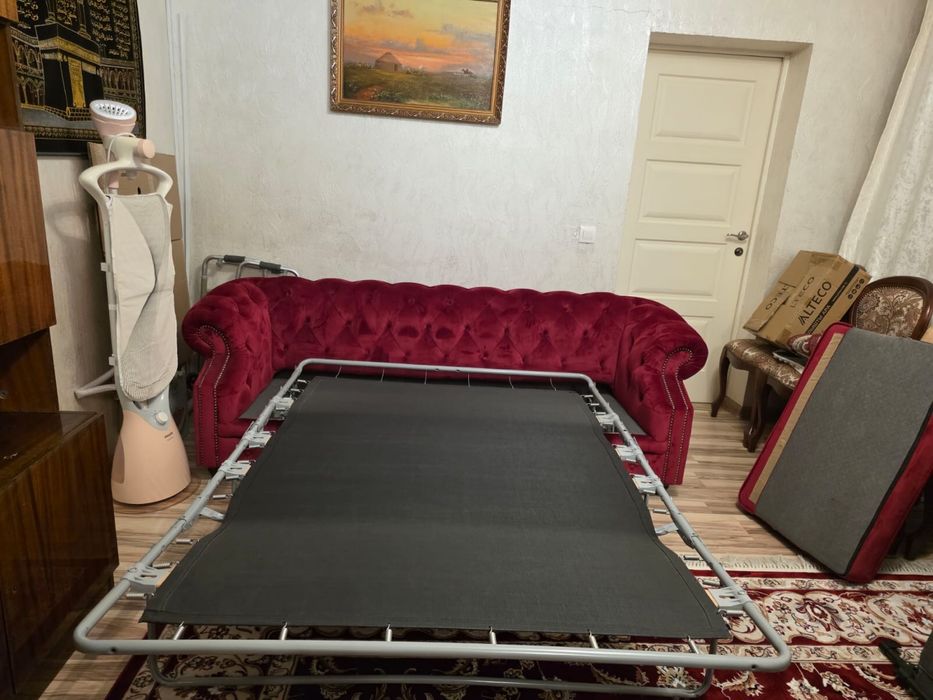 красный диван 2 м раскладной