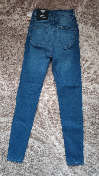 Дънки TALLY WEIJL с висока талия, модел PUMP, размер EUR 34, син цвят