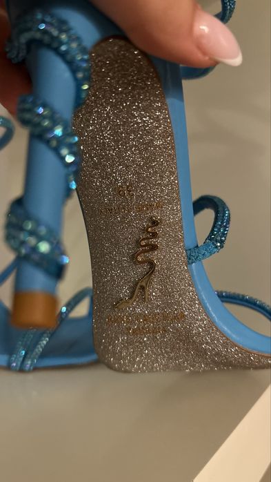 Sandale Rene caovilla piele naturala pe stoc