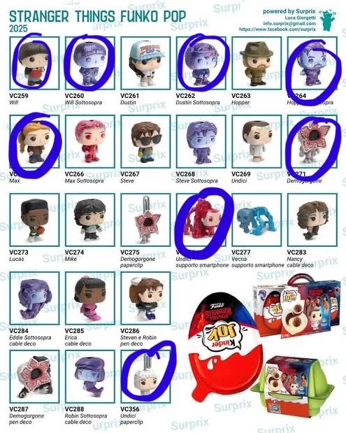 Обмен фигурок очень странные дела kinder joy